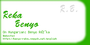 reka benyo business card